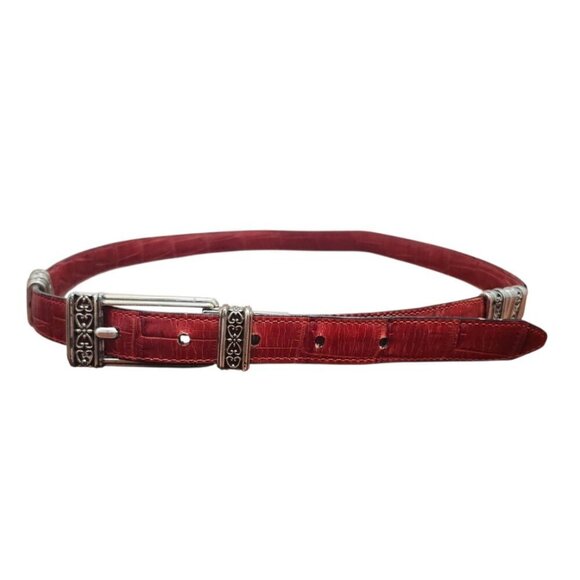vintage reversible belt women\'s   black and red   silver tone Size L/34 main image 4